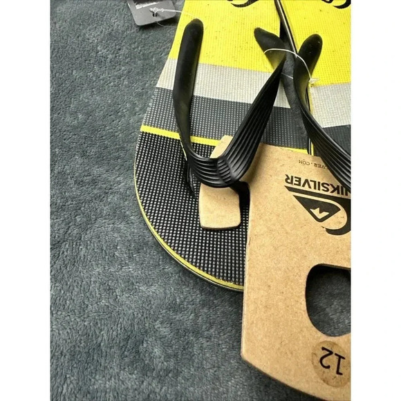 Quiksilver Men’s Molokai Sunset Flip Flop Black Sandals Size 12 - Picture 12 of 14